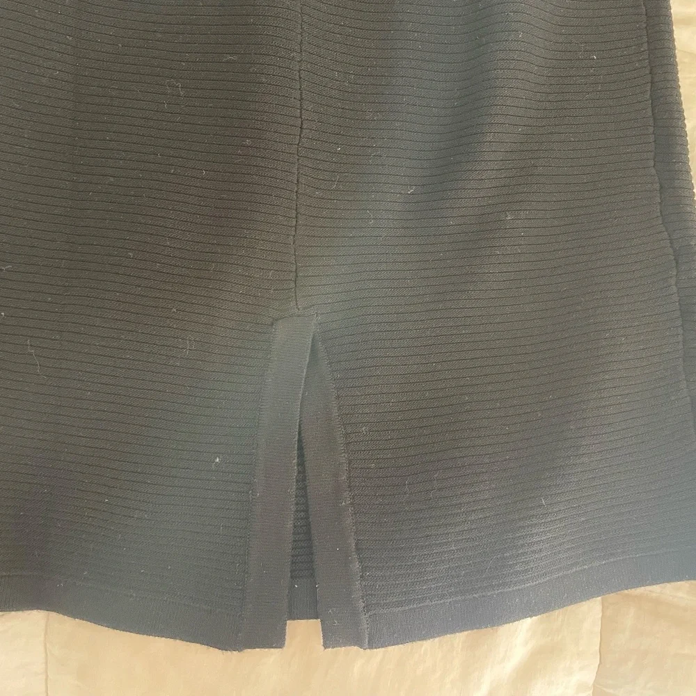 Sunny Girl Black Ribbed Midi Sheath Dress - Picture 5 of 6